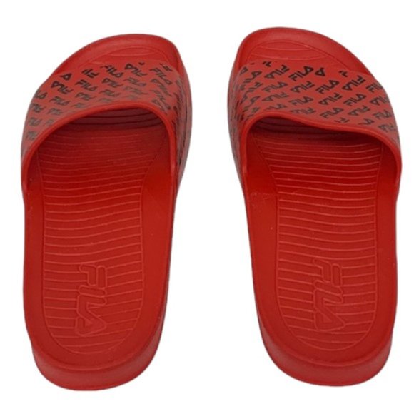 Fila Red With Black Logo Slides Men’s Size M 12 - Picture 7 of 8